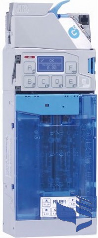 картинка Монетоприемники с функцией выдачи сдачи NRI Currenca C2 синий - EXE/MDB, 6 туб, дисплей, ИКП, USB, AUDIT модуль 