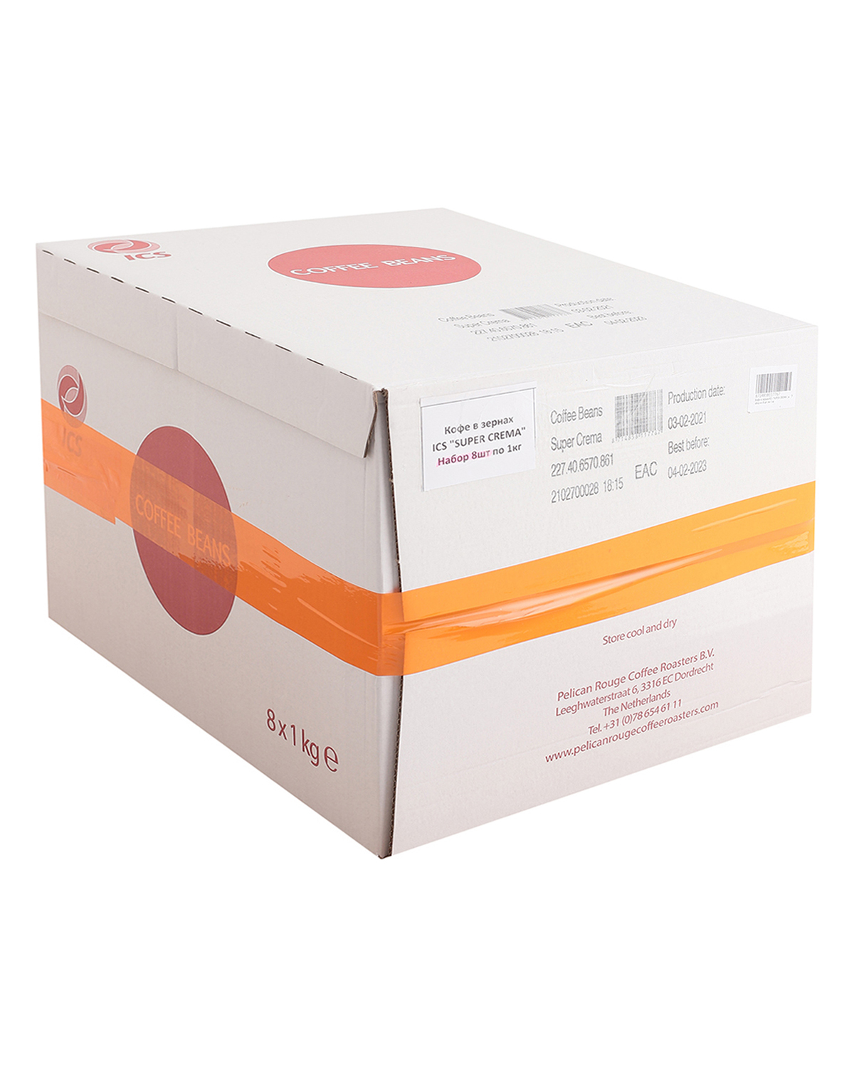 Кофе в зернах ICS "SUPER CREMA" (80% A)  набор из 8 шт по 1 кг