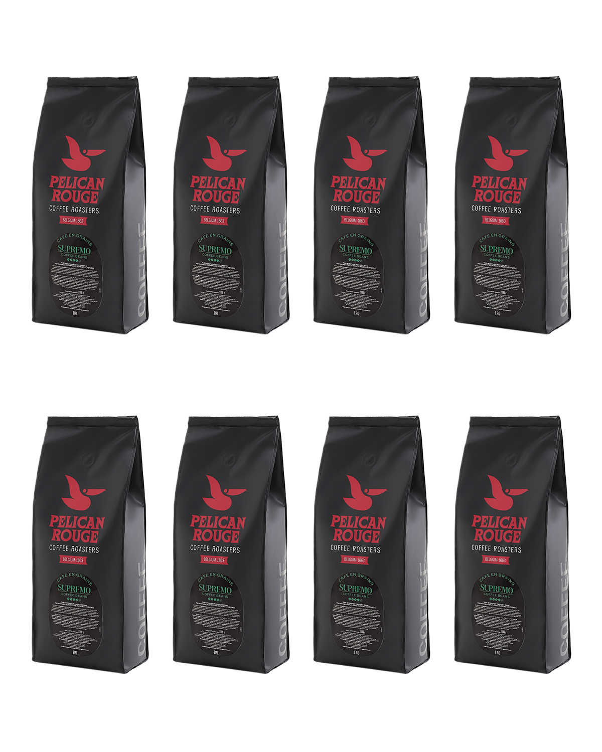 картинка Кофе в зернах PELICAN ROUGE "SUPREMO"  (A-75) 1 кг по 8 шт 