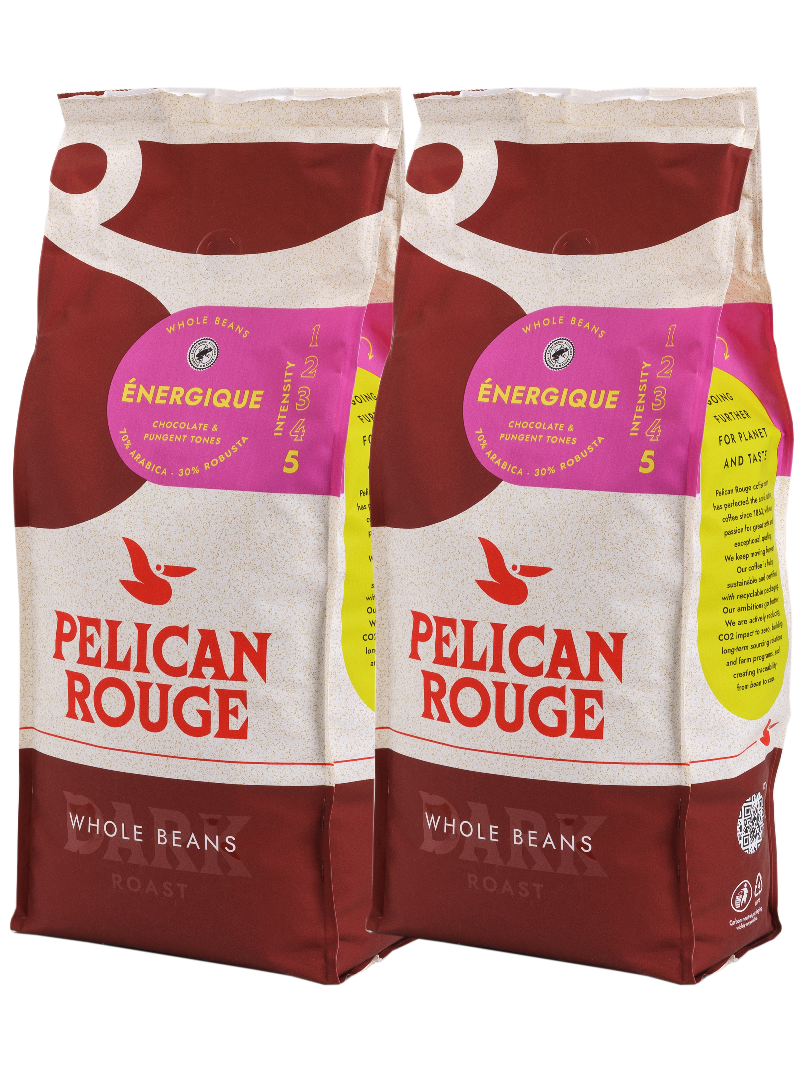Кофе в зёрнах PELICAN ROUGE "ENERGIQUE" (А-70) набор из 2 шт по 1 кг