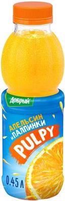 картинка Сок "ДОБРЫЙ ПАЛПИ" апельсин 0,45 л х 12 шт.. 