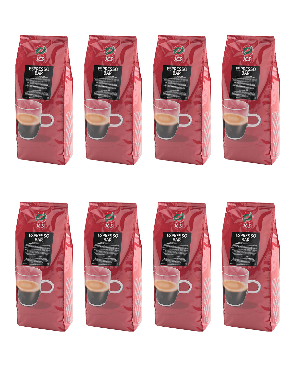 Кофе в зернах ICS "ESPRESSO BAR" (A-60) набор из 8 шт по 1 кг
