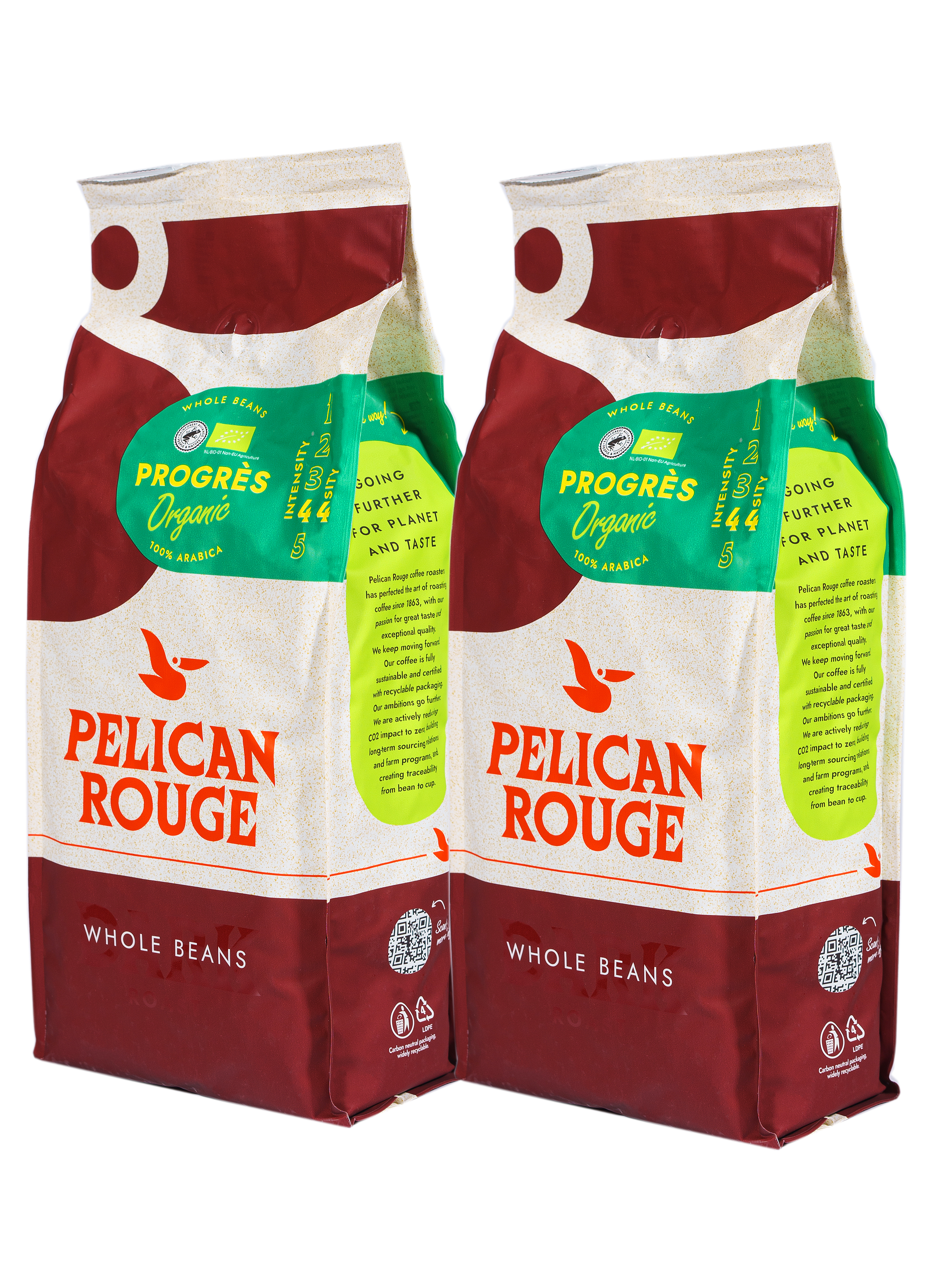 Кофе в зёрнах PELICAN ROUGE "PROGRES" (А-100) набор из 2 шт по 1 кг