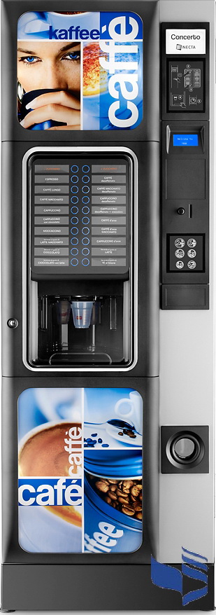 картинка Кофейный автомат Necta Concerto ES 8 60х170 (2 зерн.кофе+6 растворимых) 