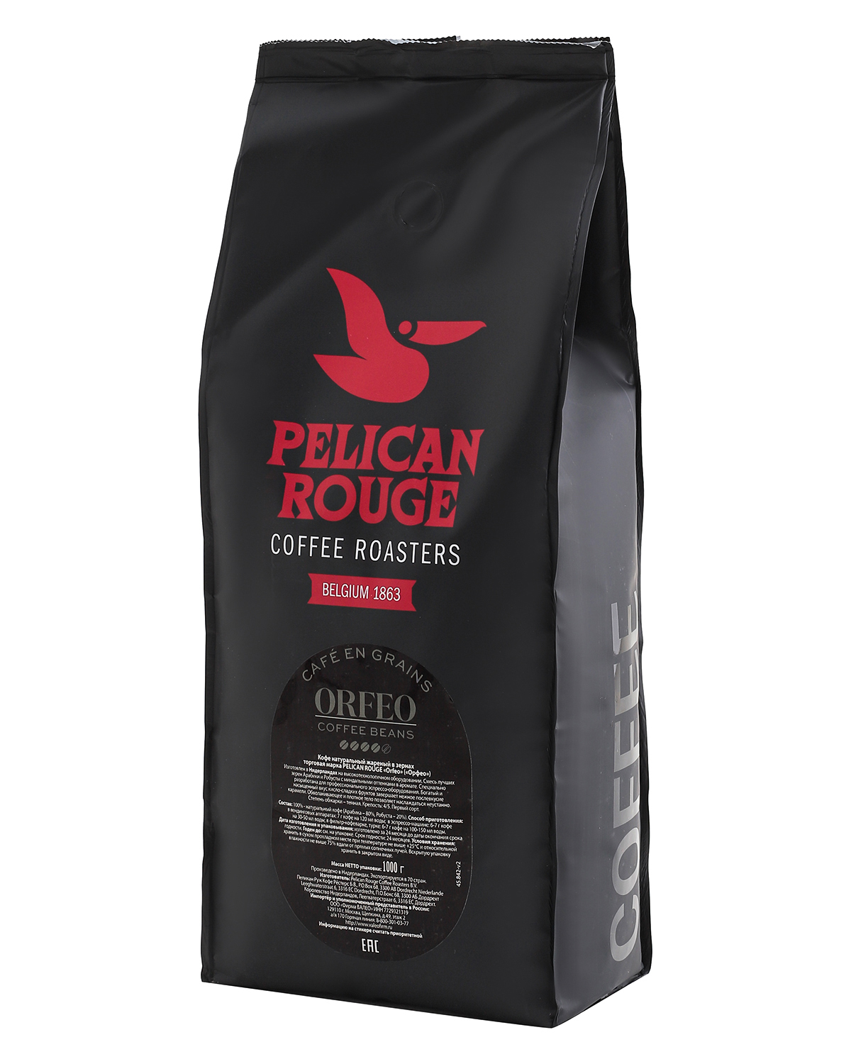 Кофе в зёрнах PELICAN ROUGE "ORFEO" (А-80) 1 кг