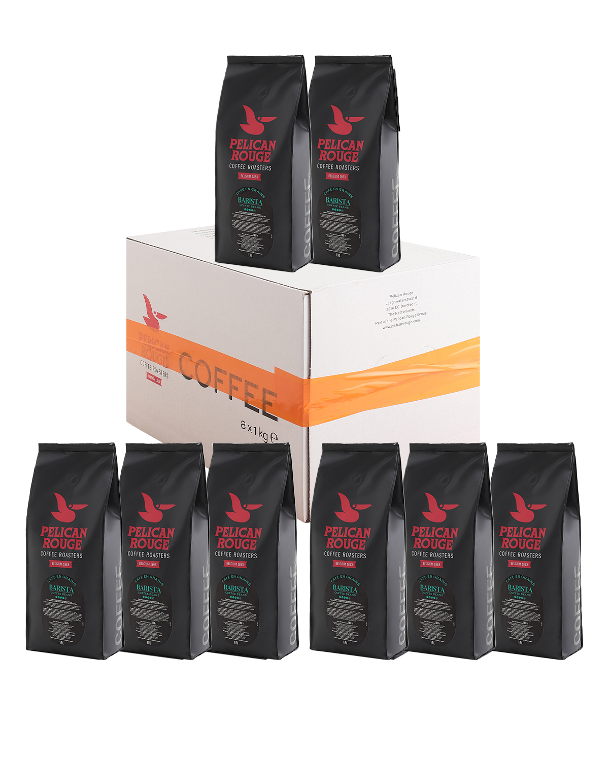 Кофе в зёрнах PELICAN ROUGE "BARISTA" (A-60) набор из 8 шт по 1кг