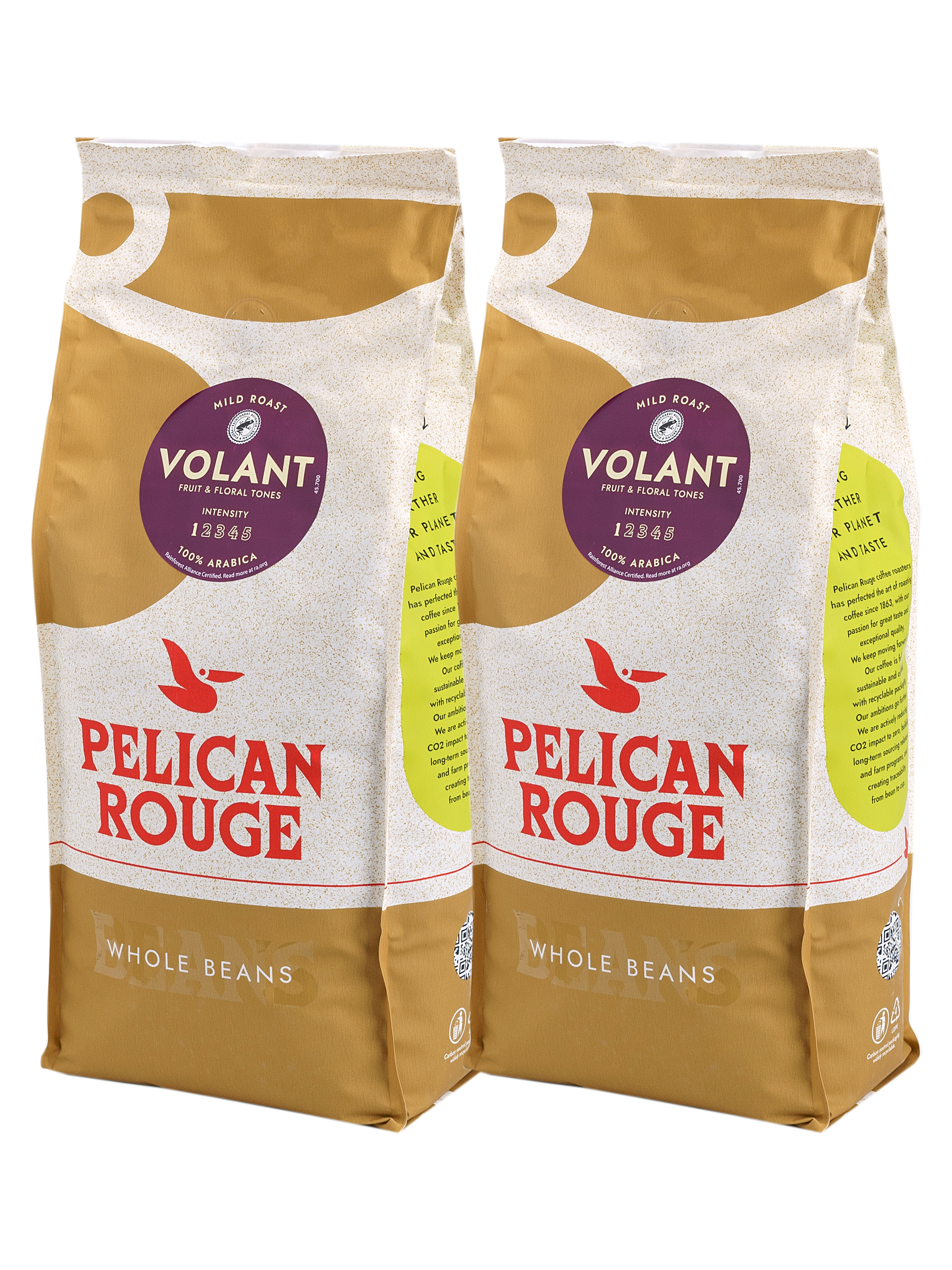 Кофе в зёрнах PELICAN ROUGE "VOLANT" (А-100) набор из 2 шт по 1 кг