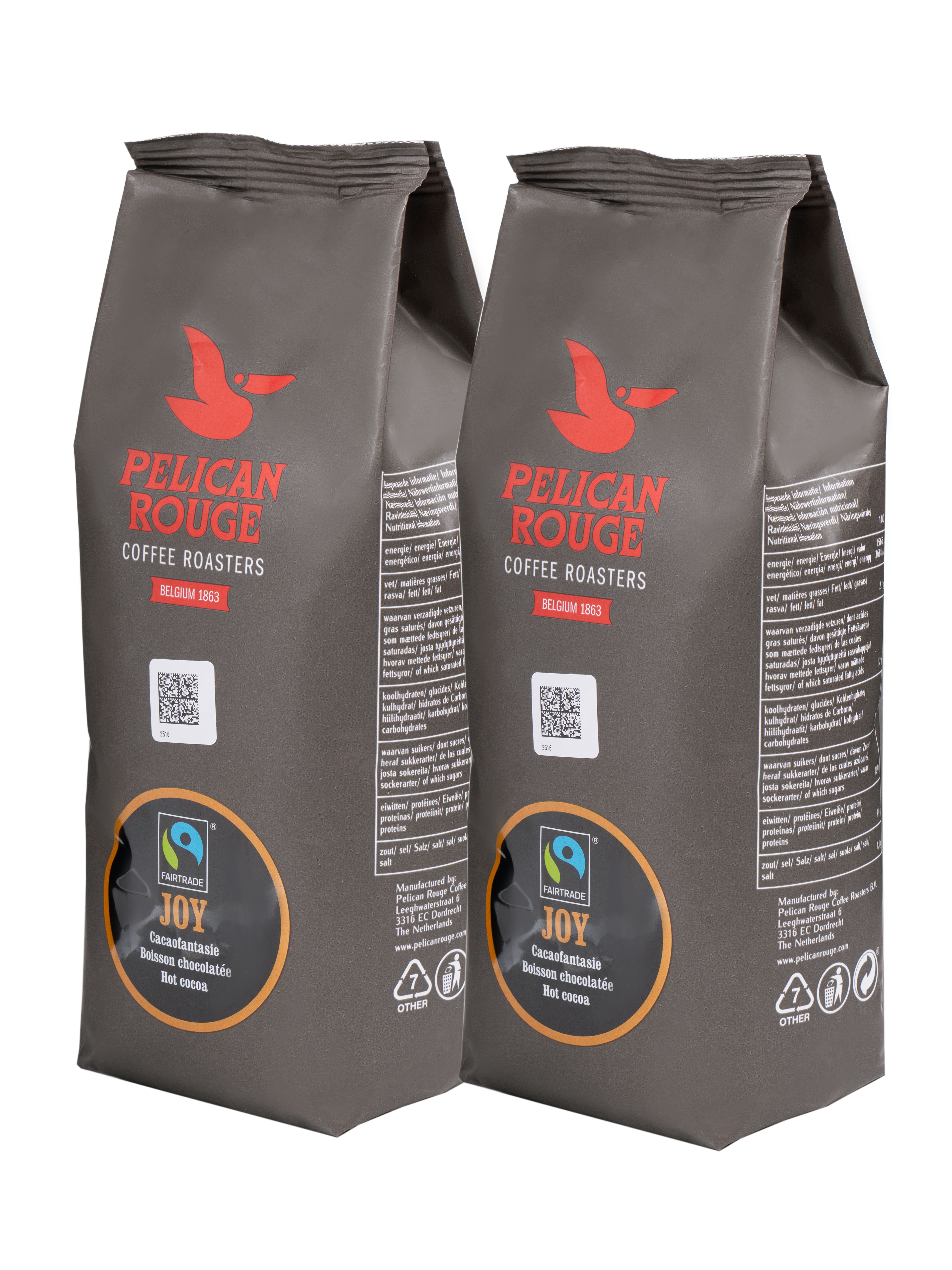 Горячий шоколад PELICAN ROUGE "JOY" набор из 2 шт по 1 кг