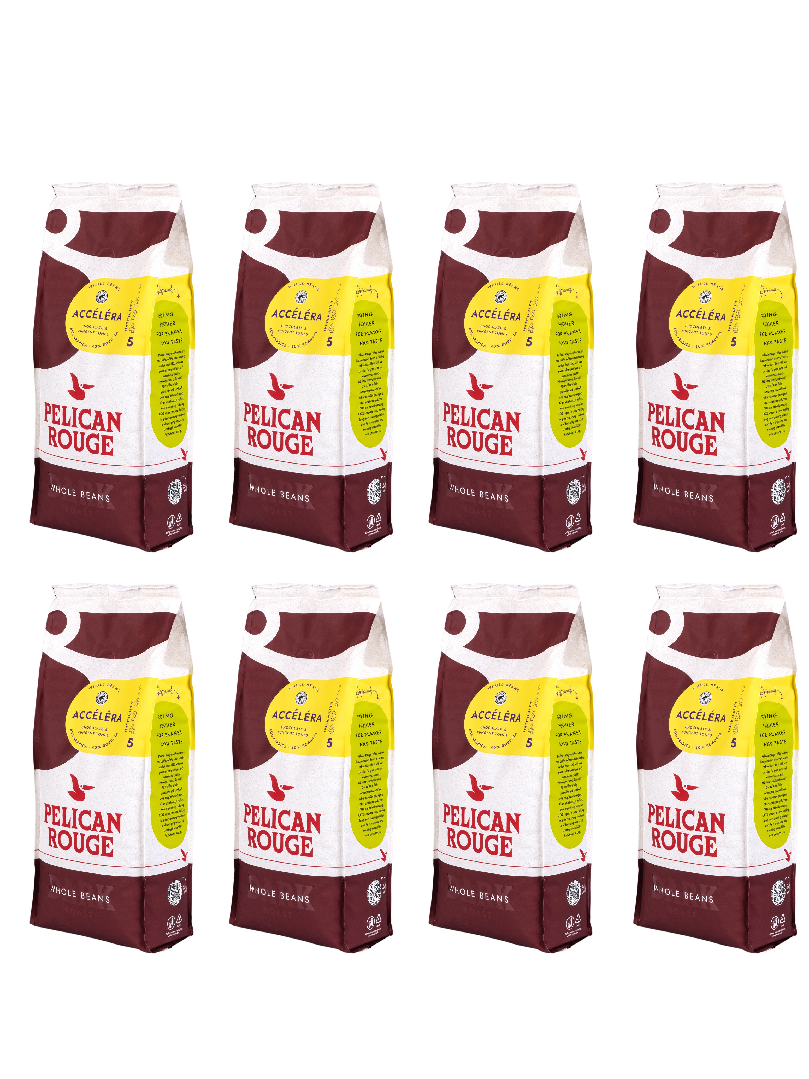 Кофе в зёрнах PELICAN ROUGE "ACCELERA" (А-60) набор из 8 шт по 1 кг
