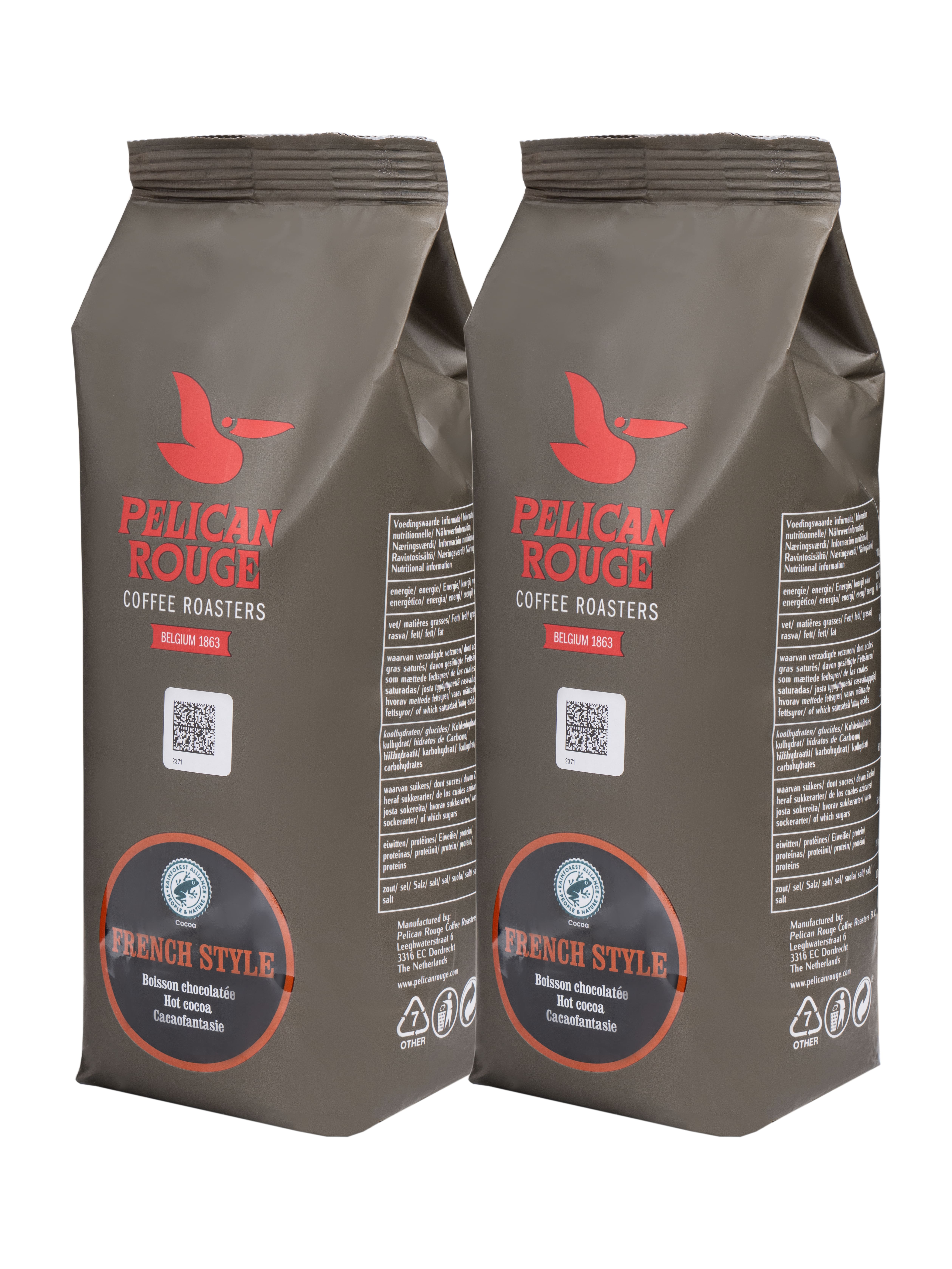 Горячий шоколад PELICAN ROUGE "FRENCH STYLE" набор из 2 шт по 1 кг