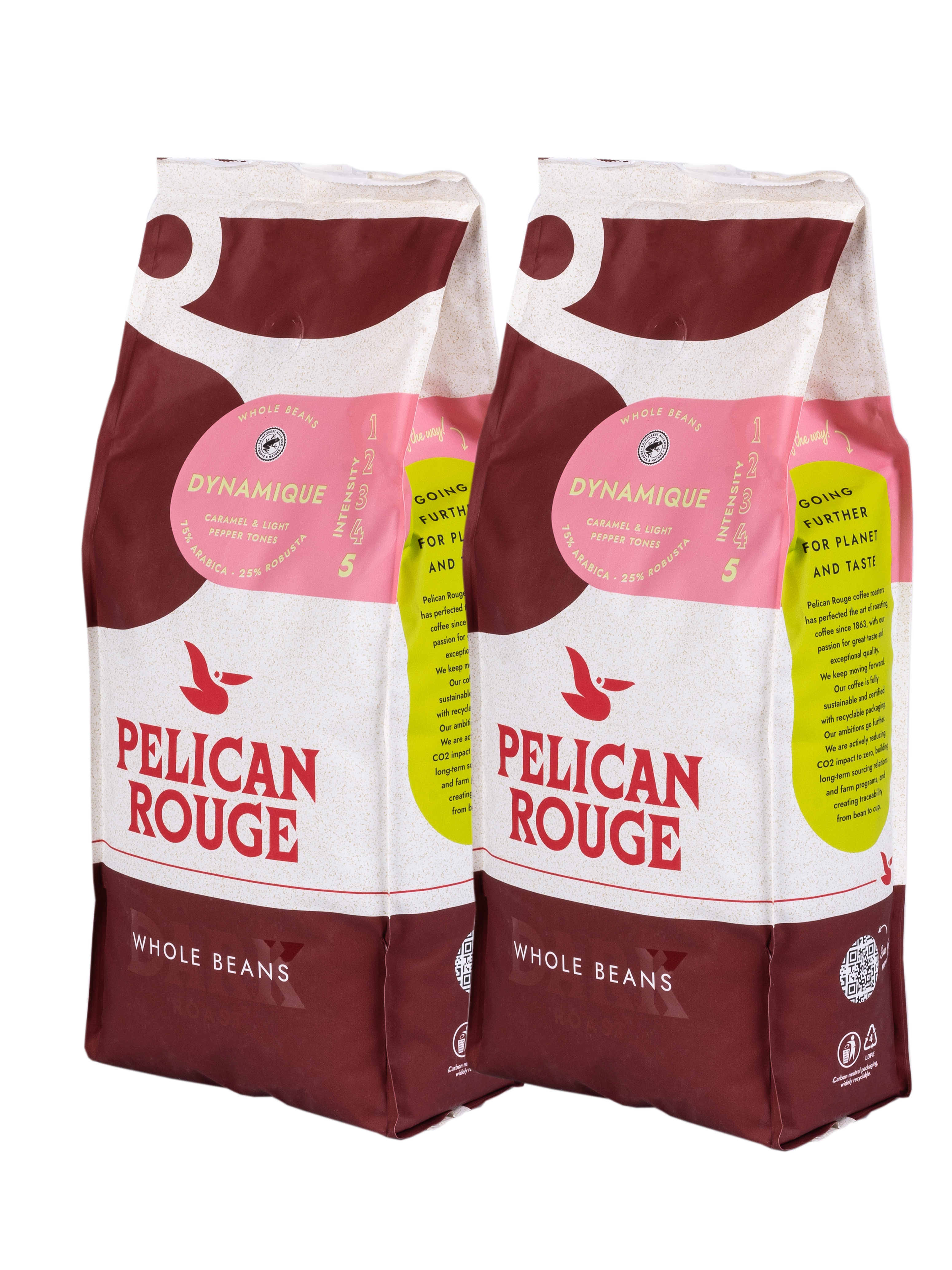 Кофе в зёрнах PELICAN ROUGE "DYNAMIQUE" (А-75) набор из 2 шт по 1 кг