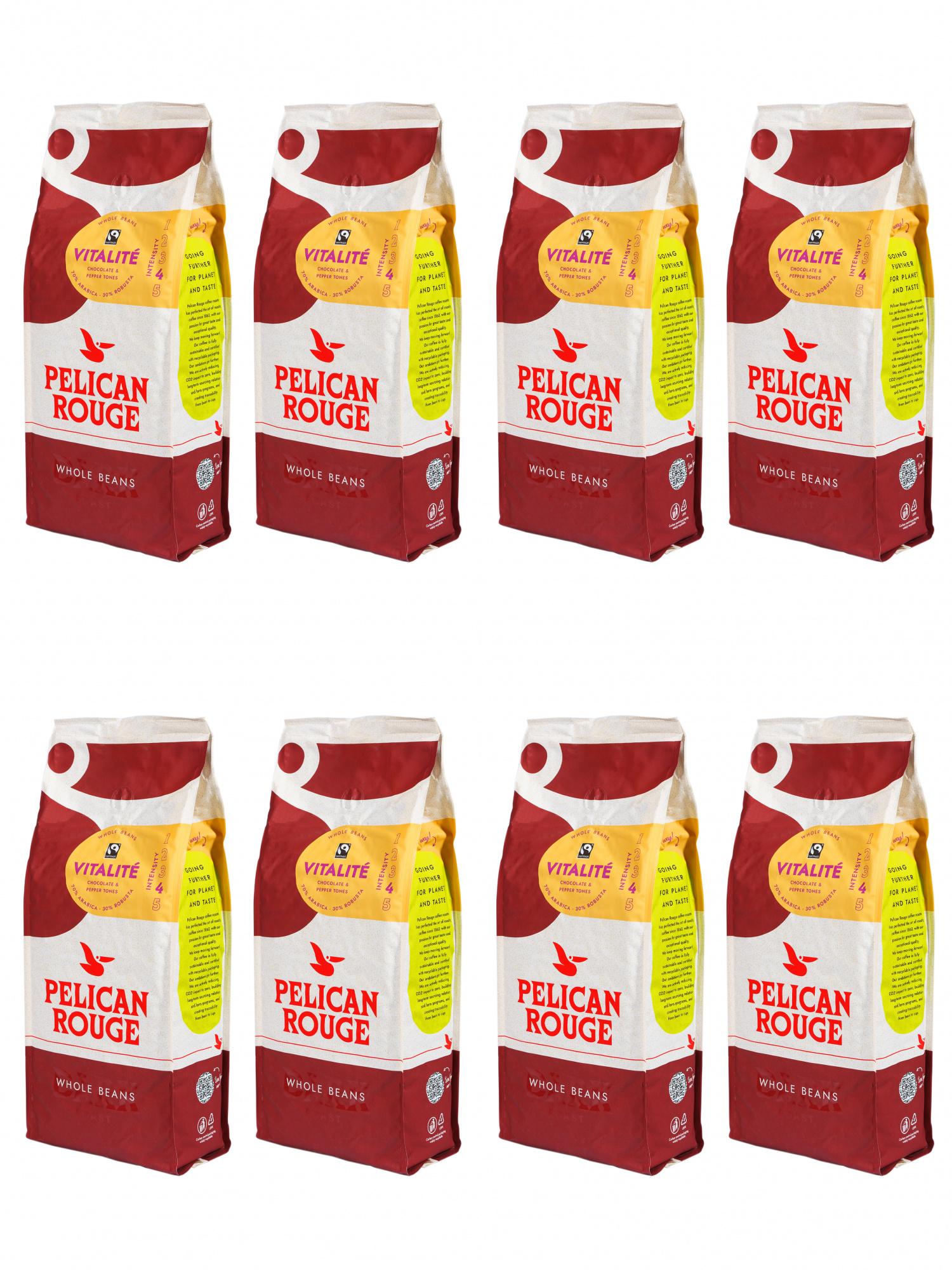 Кофе в зёрнах PELICAN ROUGE "VITALITE" (А-70) набор из 8 шт по 1 кг