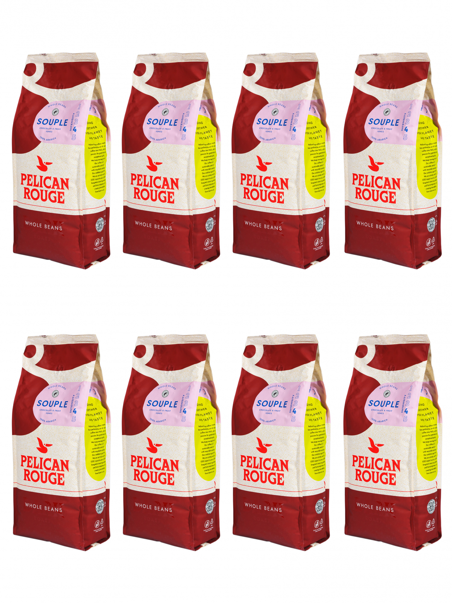 Кофе в зёрнах PELICAN ROUGE "SOUPLE" (А-100) набор из 8 шт по 1 кг