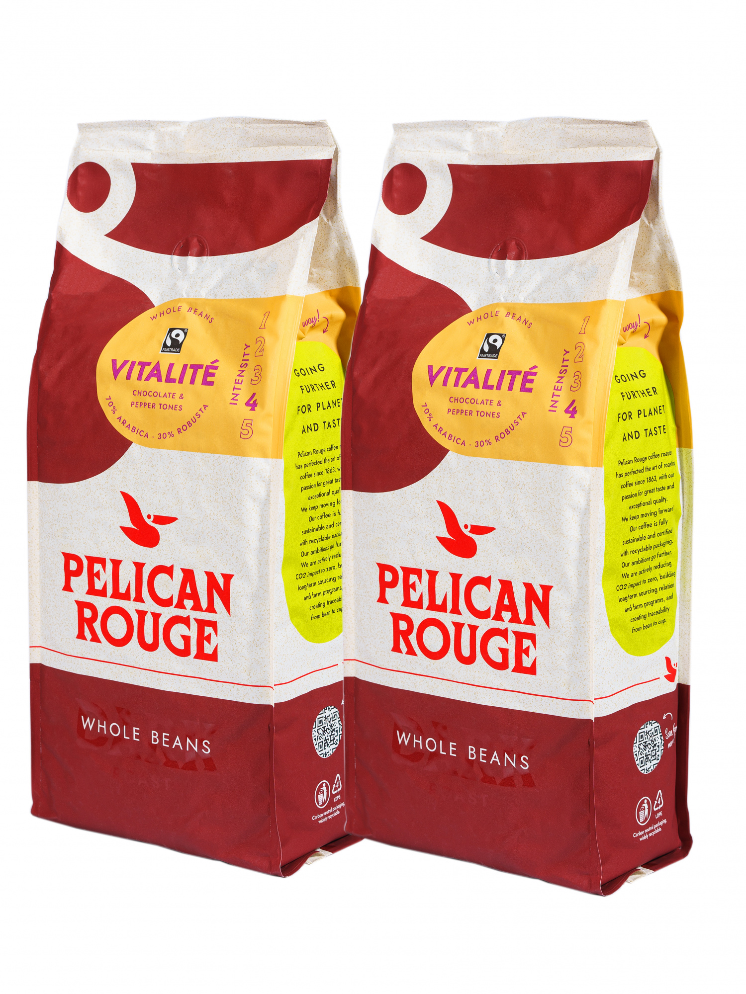 Кофе в зёрнах PELICAN ROUGE "VITALITE" (А-70) набор из 2 шт по 1 кг