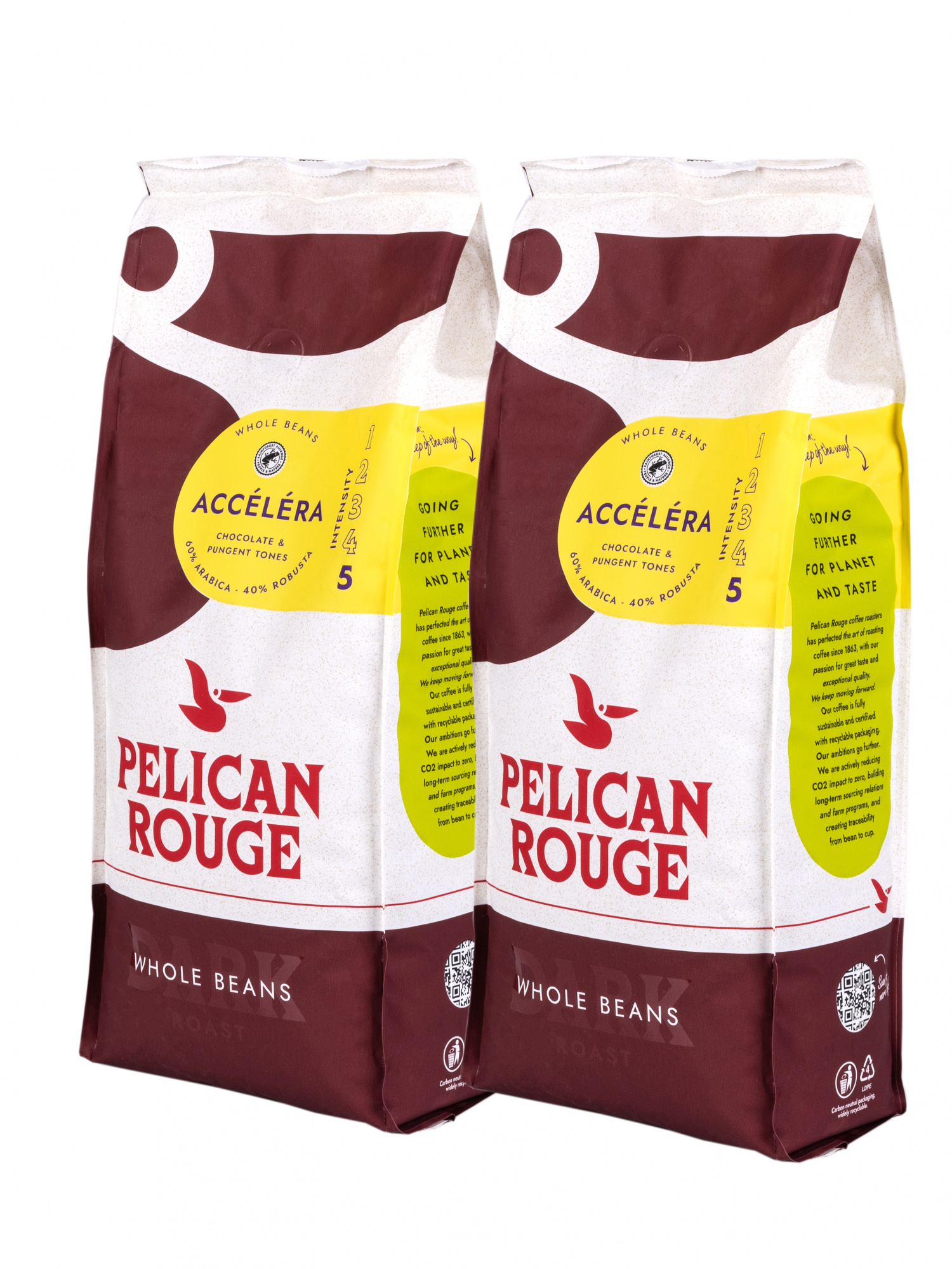 Кофе в зёрнах PELICAN ROUGE "ACCELERA" (А-60) набор из 2 шт по 1 кг