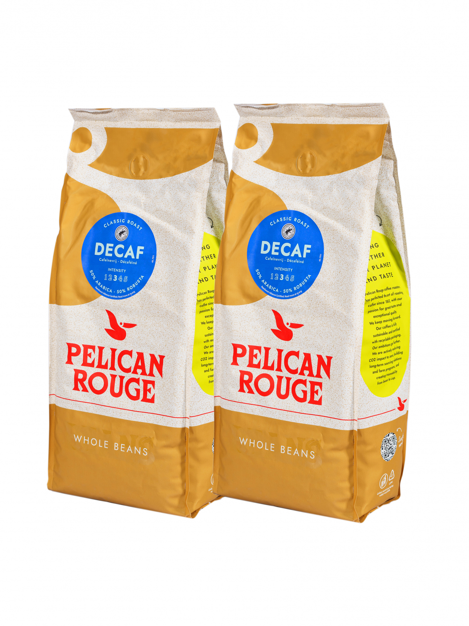 Кофе в зёрнах PELICAN ROUGE "DECAF" (А-50) набор из 2 шт по 1 кг
